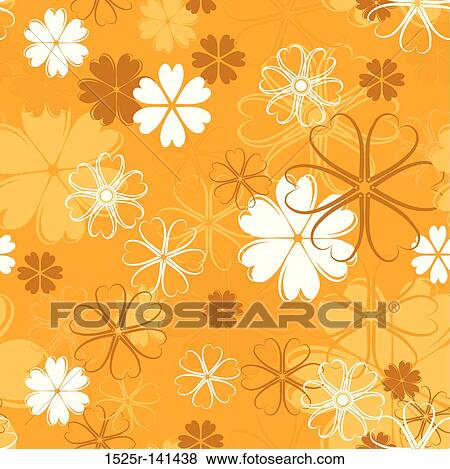 Retro floral pattern, seamless, vector View Large Illustration Stock Illustration - Retro floral pattern, seamless, vector. Fotosearch