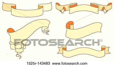 Ribbon View Large Illustration Drawing - Ribbon. Fotosearch