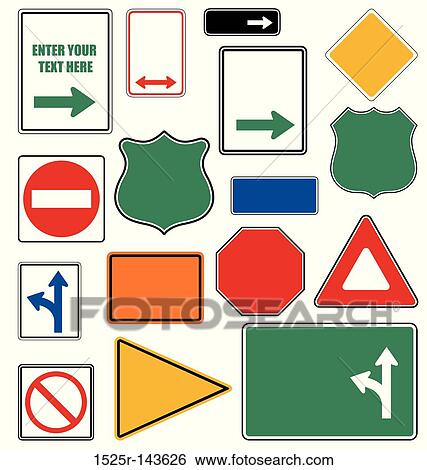 Stock Illustration - road signs 01. Fotosearch