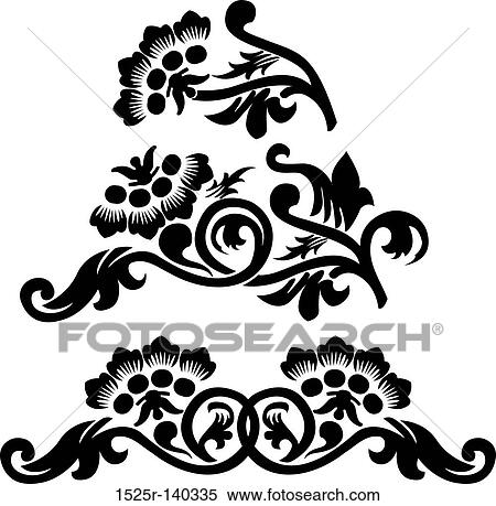 Scroll, cartouche, decor, vector View Large Illustration Stock Illustration - Scroll, cartouche, decor, vector. Fotosearch