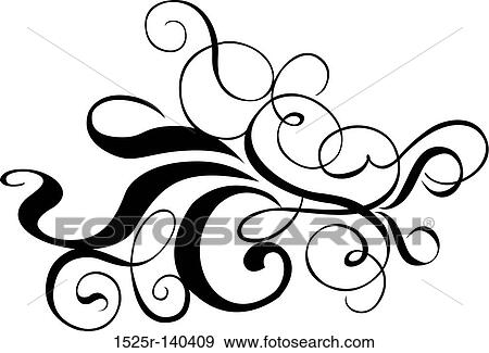 Stock Illustration - Scroll, cartouche, decor, vector illustration. Fotosearch