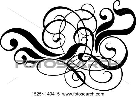 Stock Illustration - Scroll, cartouche, decor, vector illustration. Fotosearch