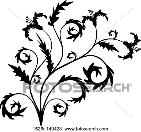 Stock Illustration - Scroll, cartouche, decor, vector illustration. Fotosearch
