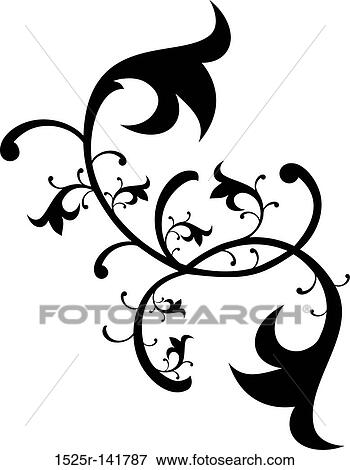 Stock Illustration - Scroll, ornament, illustration. Fotosearch