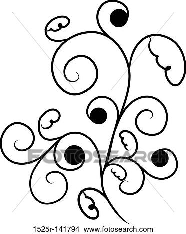 Scroll, ornament, vector View Large Illustration Stock Illustration - Scroll, ornament, vector. Fotosearch