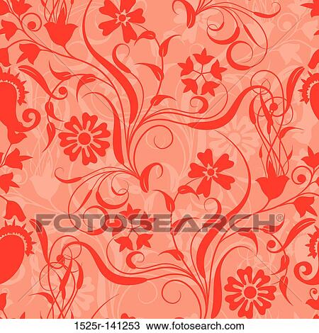 Seamless floral pattern, vector View Large Illustration Drawing - Seamless floral pattern, vector. Fotosearch