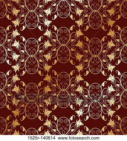 Seamless floral pattern, vector View Large Illustration Stock Illustration - Seamless floral pattern, vector. Fotosearch