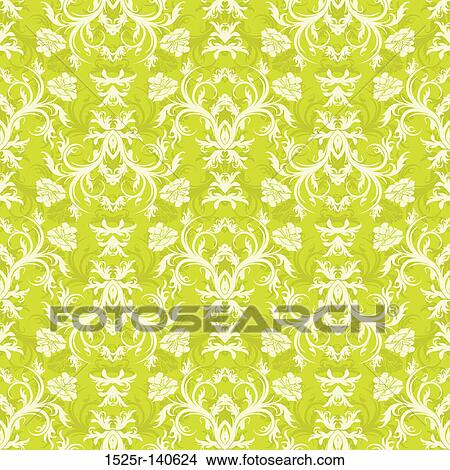 Stock Illustration - Seamless floral pattern, vector. Fotosearch