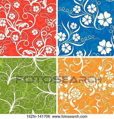 Seamless floral pattern, vector View Large Illustration Stock Illustration - Seamless floral pattern, vector. Fotosearch