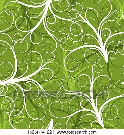 Seamless plant pattern, vector View Large Illustration Clip Art - Seamless plant pattern, vector. Fotosearch