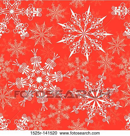 Clipart - Seamless snowflakes pattern, vector. Fotosearch