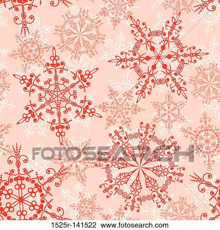 Drawing - Seamless snowflakes pattern, vector. Fotosearch