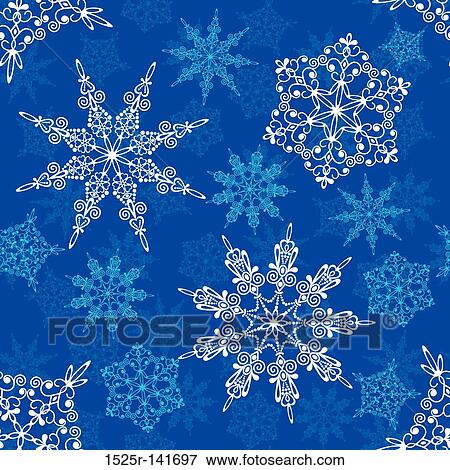 Seamless snowflakes pattern, vector View Large Illustration Stock Illustration - Seamless snowflakes pattern, vector. Fotosearch