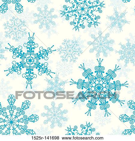 Seamless snowflakes pattern, vector View Large Illustration Stock Illustration - Seamless snowflakes pattern, vector. Fotosearch