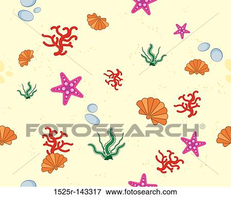 Stock Illustration - Seamless summer background. Fotosearch