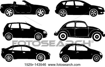 Stock Illustration - Silhouette cars, vector. Fotosearch