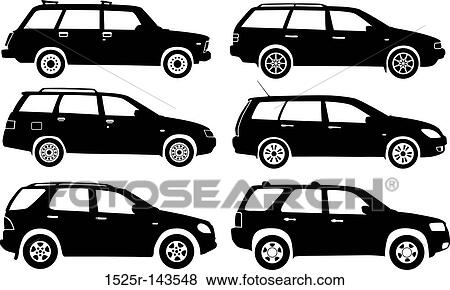 Stock Illustration - Silhouette cars, vector. Fotosearch