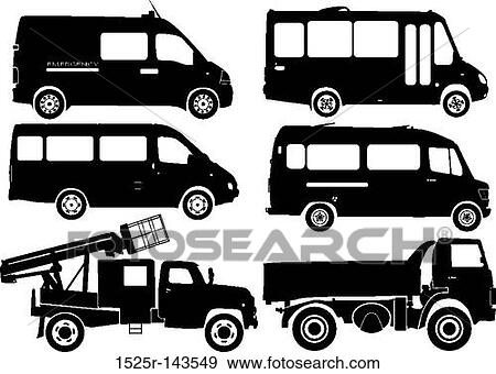 Stock Illustration - Silhouette cars, vector. Fotosearch