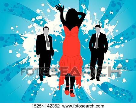 Drawing - Silhouette. Fotosearch