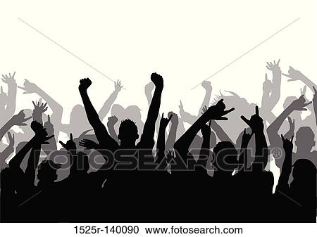 Clipart - Silhouette of an Audience. Fotosearch