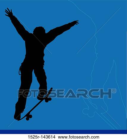 skater big ollie View Large Illustration Stock Illustration - skater big ollie. Fotosearch