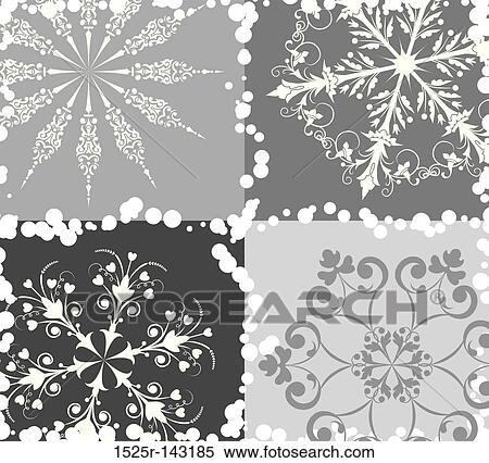 Stock Illustration - Snowflake background, vector. Fotosearch