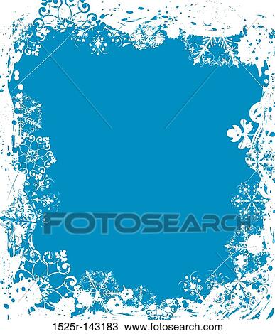 Snowflake grunge frame, elements for design, vector View Large Illustration Drawing - Snowflake grunge frame, elements for design, vector. Fotosearch