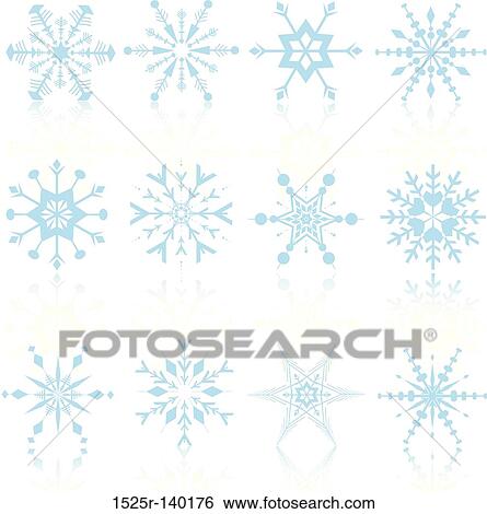 snowflakes View Large Illustration Stock Illustration - snowflakes. Fotosearch