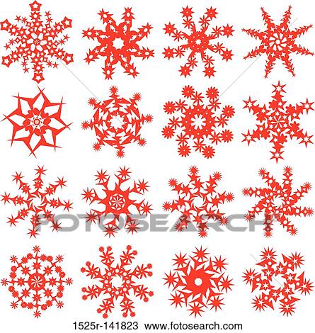 Snowflakes, vector View Large Illustration Drawing - Snowflakes, vector. Fotosearch