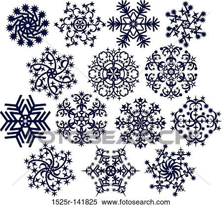 Snowflakes, vector View Large Illustration Stock Illustration - Snowflakes, vector. Fotosearch
