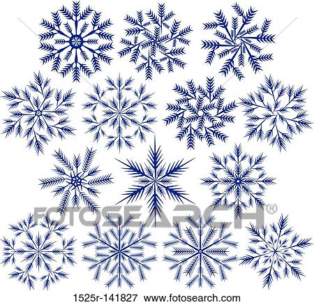Snowflakes, vector View Large Illustration Stock Illustration - Snowflakes, vector. Fotosearch