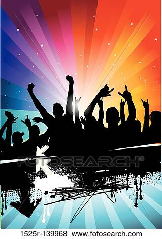 Soul Party Crowd View Large Illustration Stock Illustration - Soul Party Crowd. Fotosearch