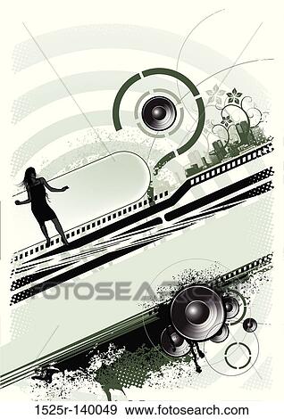 Stock Illustration - Sound Check Music Banner. Fotosearch
