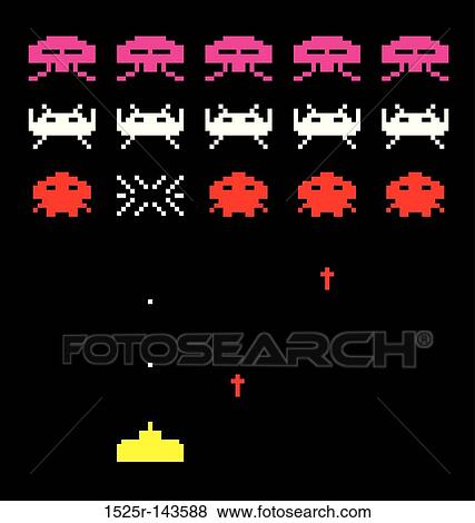 space invaders View Large Illustration Stock Illustration - space invaders. Fotosearch