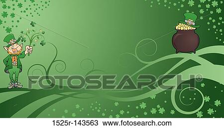 St. Patrick's Background View Large Illustration Drawing - St. Patrick's Background. Fotosearch