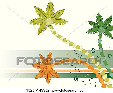 Summer background View Large Illustration Drawing - Summer background. Fotosearch