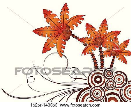 Summer background View Large Illustration Drawing - Summer background. Fotosearch