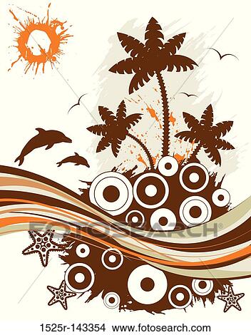Summer background View Large Illustration Stock Illustration - Summer background. Fotosearch