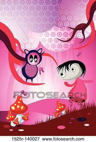 Stock Illustration - Sweet Forest walk. Fotosearch