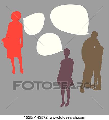 Takling PEOPLE View Large Illustration Drawing - Takling PEOPLE. Fotosearch