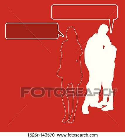 talking woman + man View Large Illustration Clipart - talking woman + man. Fotosearch