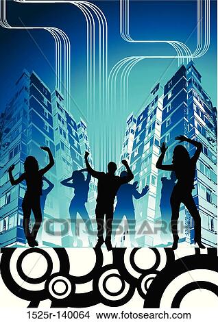 Stock Illustration - Urban City Party. Fotosearch