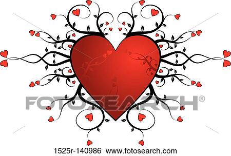 Stock Illustration - Valentine background, heart, vector. Fotosearch