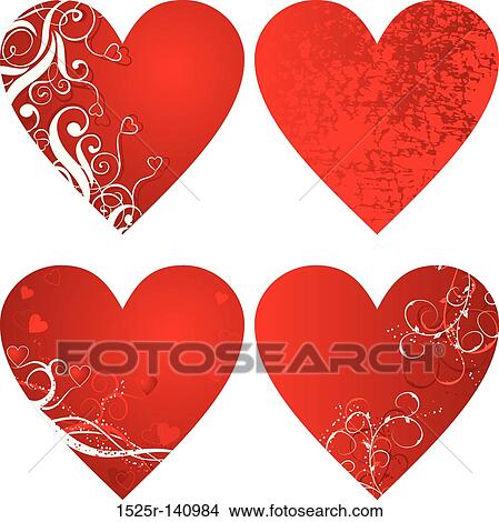 Stock Illustration - Valentine background, hearts, vector. Fotosearch
