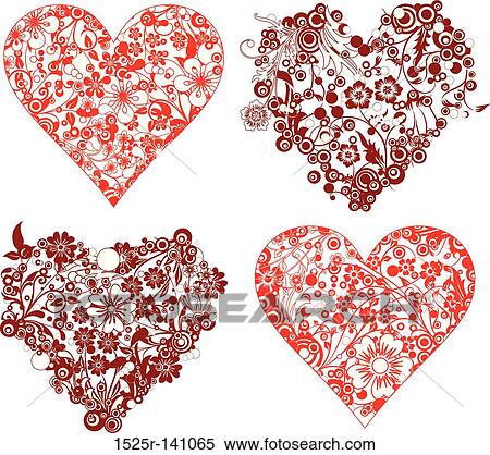 Stock Illustration - Valentine background, hearts, vector. Fotosearch