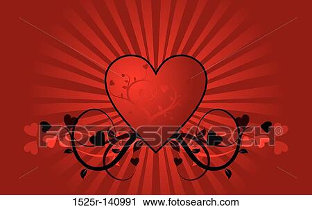 Valentine background, vector View Large Illustration Clip Art - Valentine background, vector. Fotosearch
