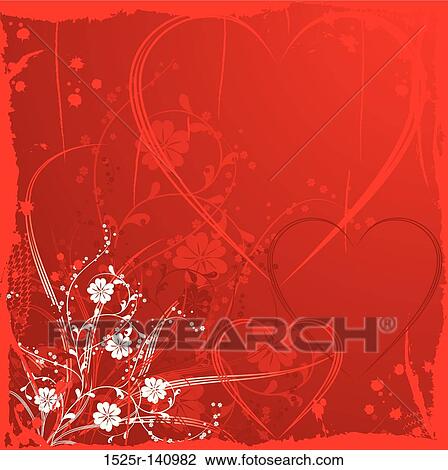 Valentine grunge background, vector View Large Illustration Drawing - Valentine grunge background, vector. Fotosearch