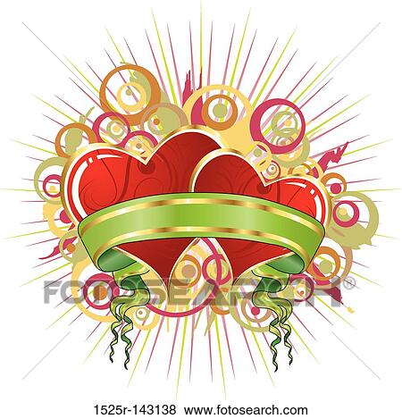 Stock Illustration - Valentine's abstract. Fotosearch