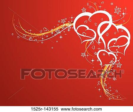 Valentines Day background with hearts and florals View Large Illustration Stock Illustration - Valentines Day background with hearts and florals. Fotosearch