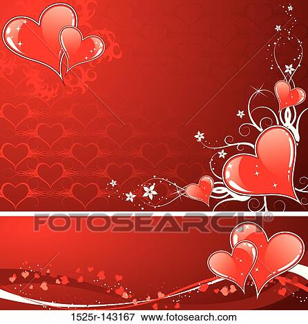 Valentines Day background with hearts and florals View Large Illustration Stock Illustration - Valentines Day background with hearts and florals. Fotosearch